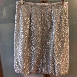 Loft metallic lace skirt